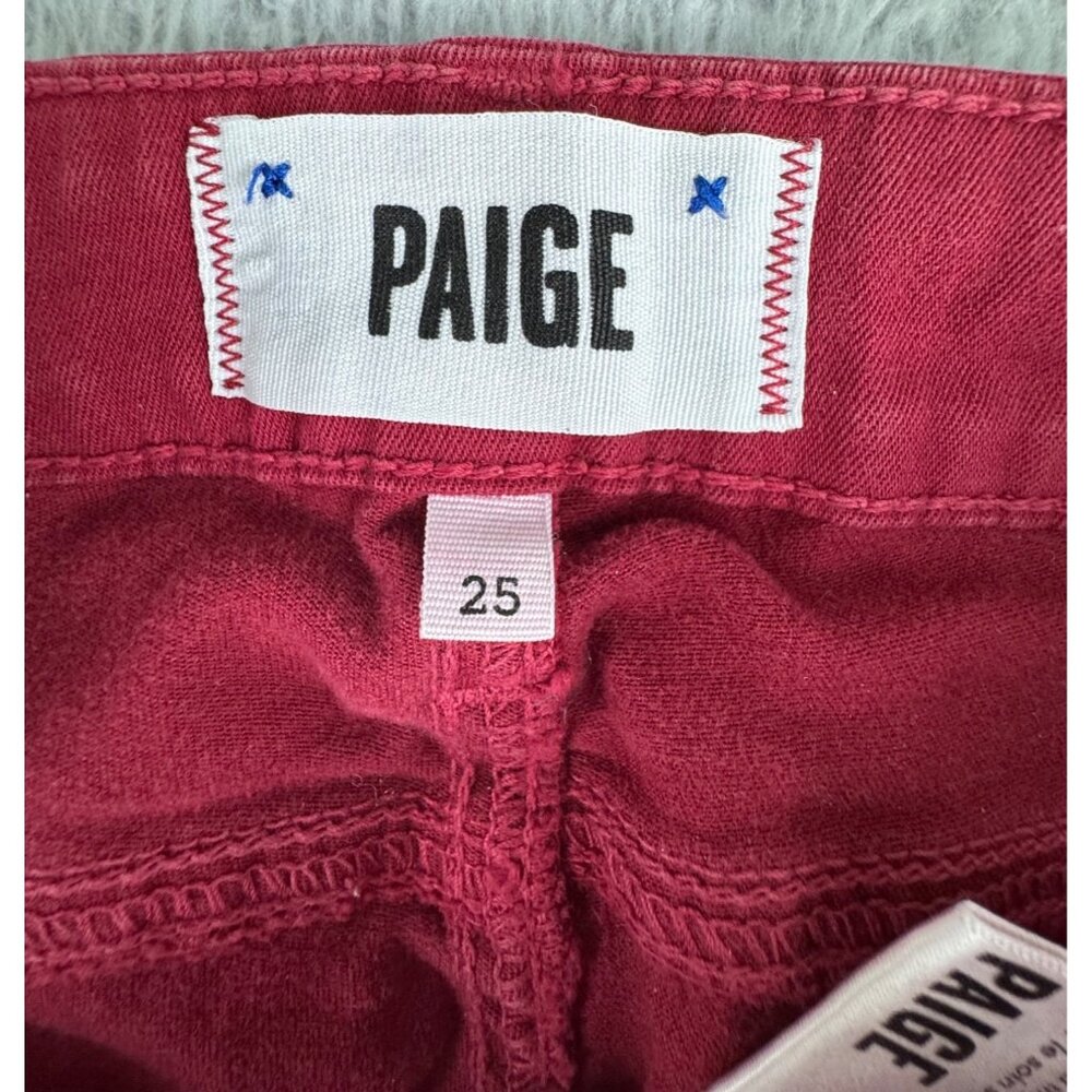 Paige Verdugo Ultra Skinny Womens 25 Red Jeans Comfort Office Cotton/Elastane - Picture 5 of 16